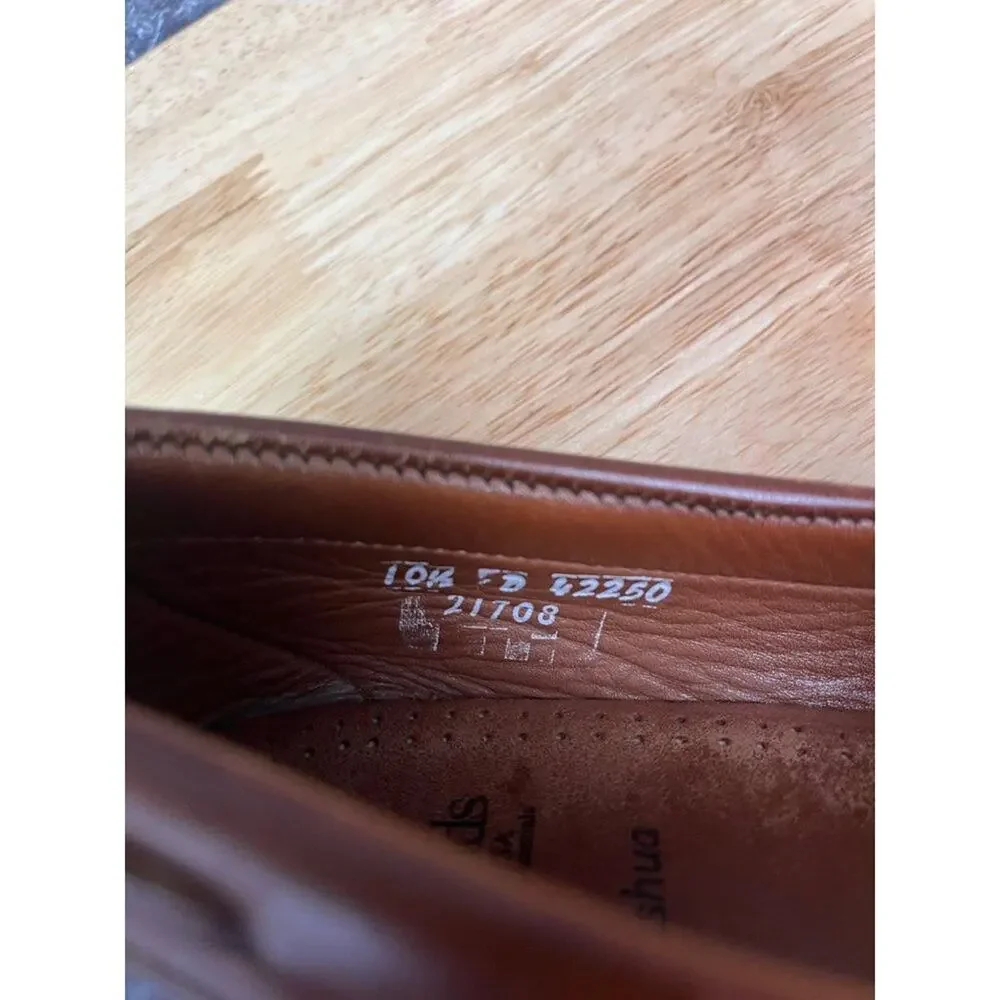 Allen Edmonds Shoes Loafers Mens 10.5 D Black and Brown Nashua Kilted Tassel